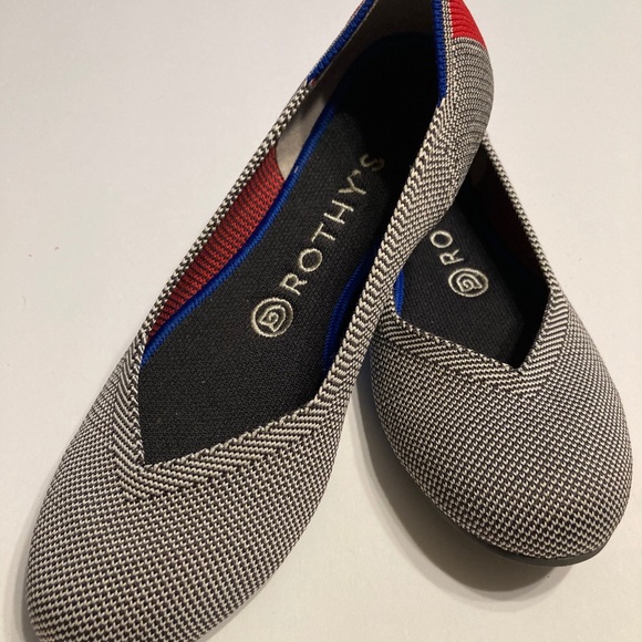 Rothy’s Round Toe Cherry Ribbon Flats Size 7 - Picture 1 of 7